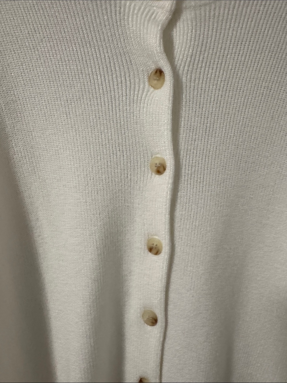 NWOT White Cardigan Sweater Tags removed, never worn   Size L